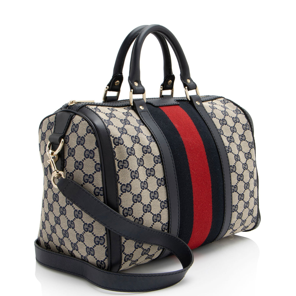 Gucci GG Canvas Vintage Web Joy Medium Boston Bag (SHF-SRU2JR)