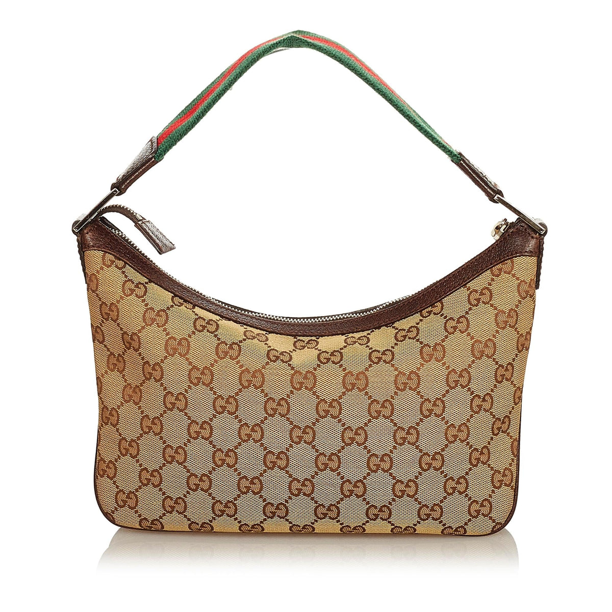 Gucci GG Canvas Web Baguette (SHG-31850)