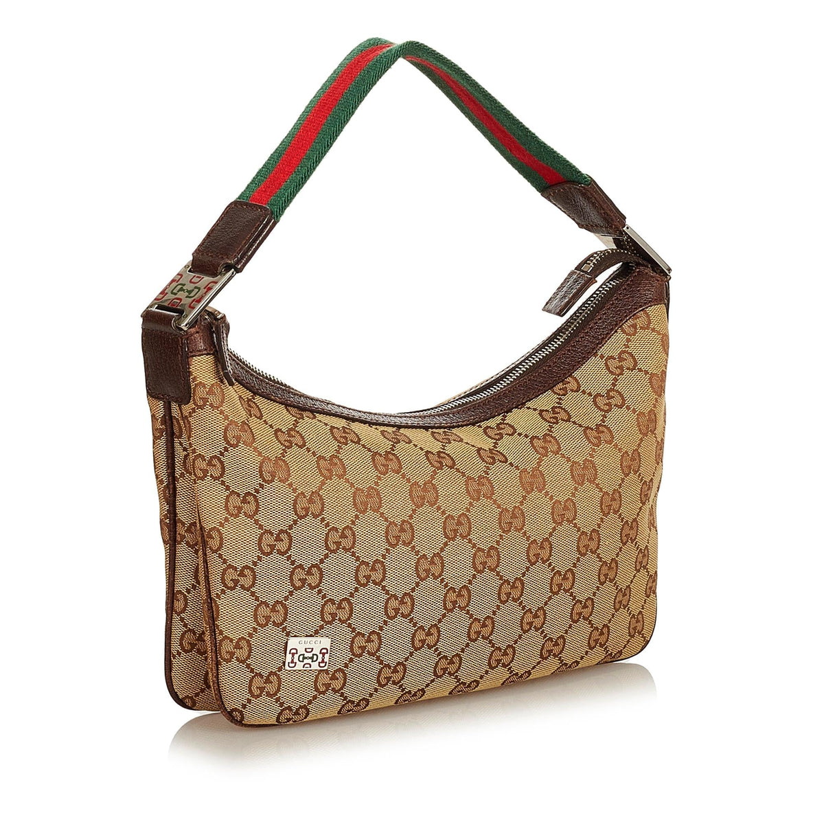 Gucci GG Canvas Web Baguette (SHG-31850)