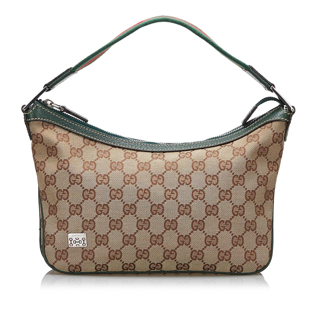 Gucci GG Canvas Web Baguette (SHG-zCaOiu)