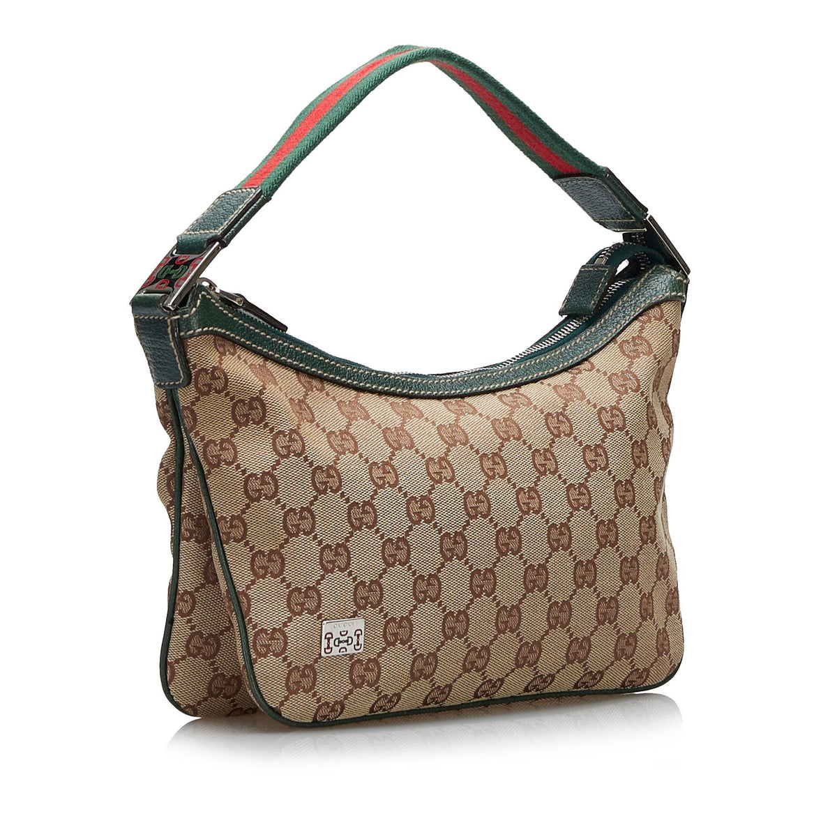 Gucci GG Canvas Web Baguette (SHG-zCaOiu)