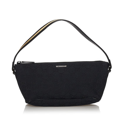 Gucci GG Canvas Web Boat Baguette (SHG-30597)