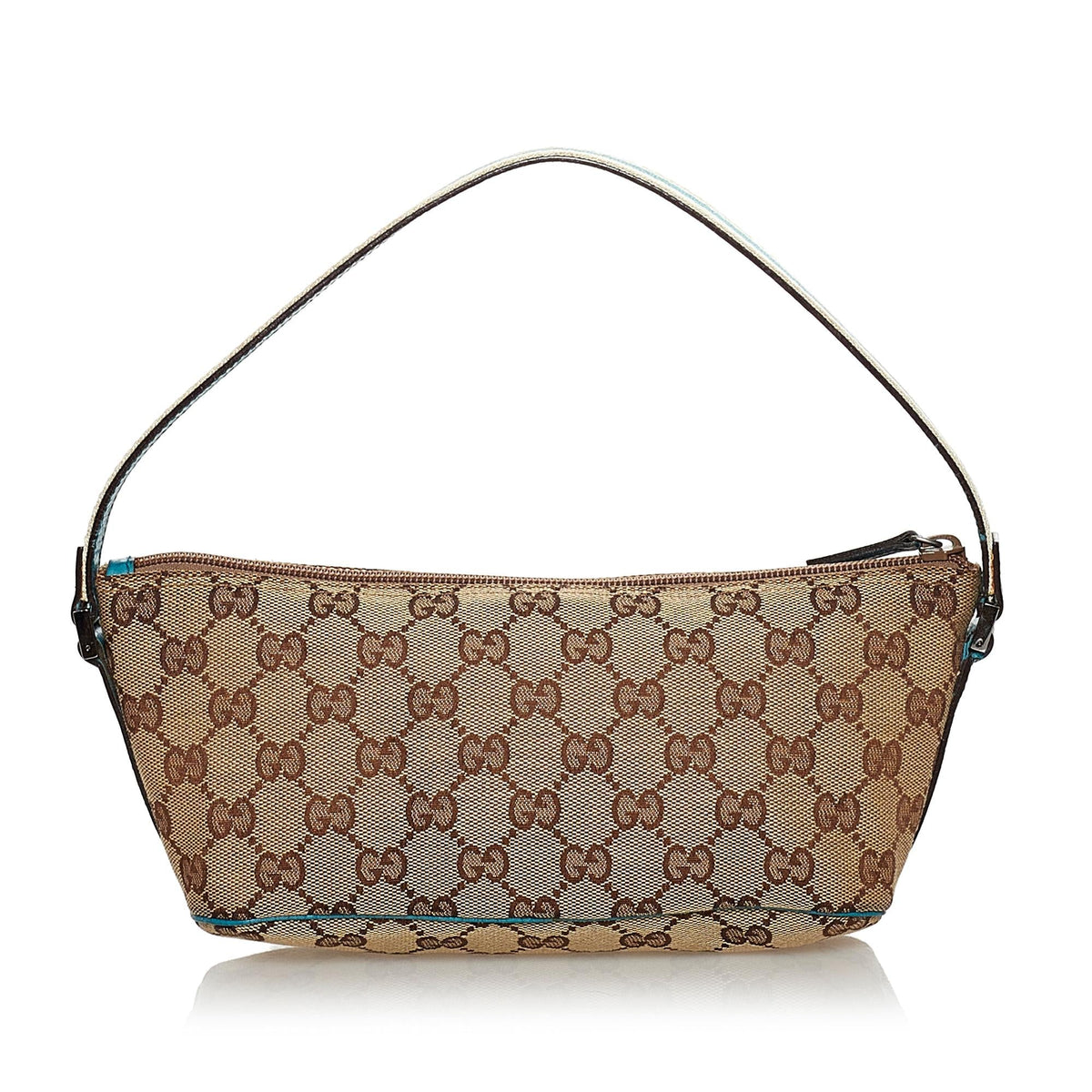 Gucci GG Canvas Web Boat Baguette (SHG-31063)