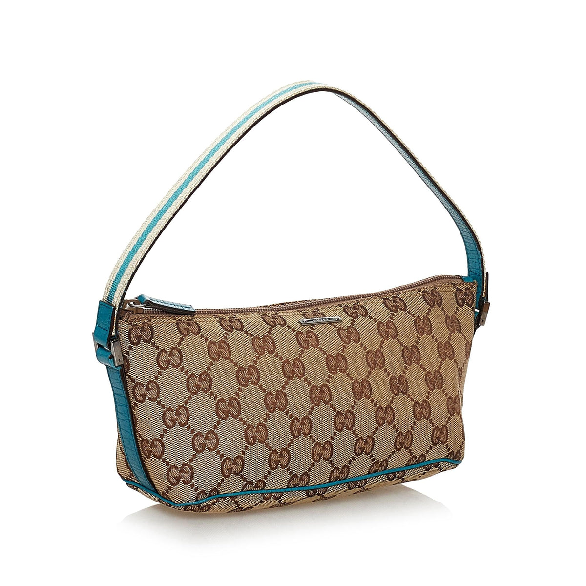 Gucci GG Canvas Web Boat Baguette (SHG-31063)