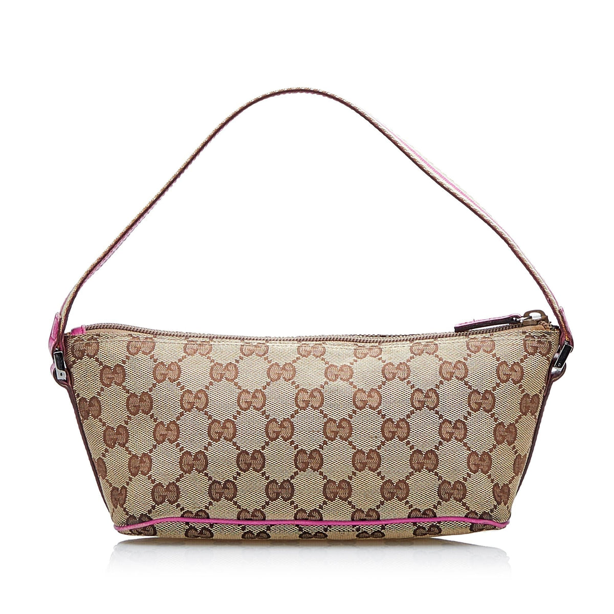 Gucci GG Canvas Web Boat Baguette (SHG-O1BGQv)