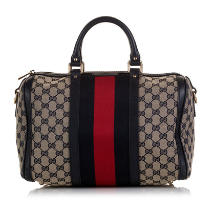 Gucci GG Canvas Web Boston (SHG-36790)