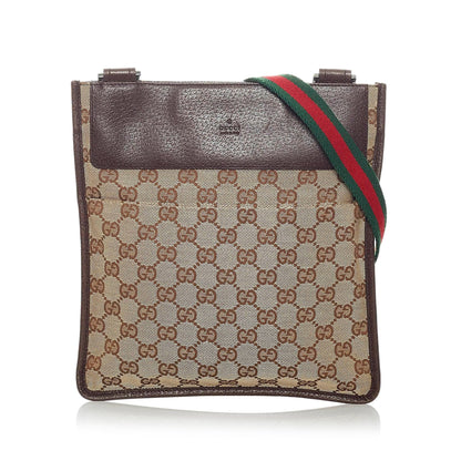 Gucci GG Canvas Web Crossbody Bag (SHG-32732)