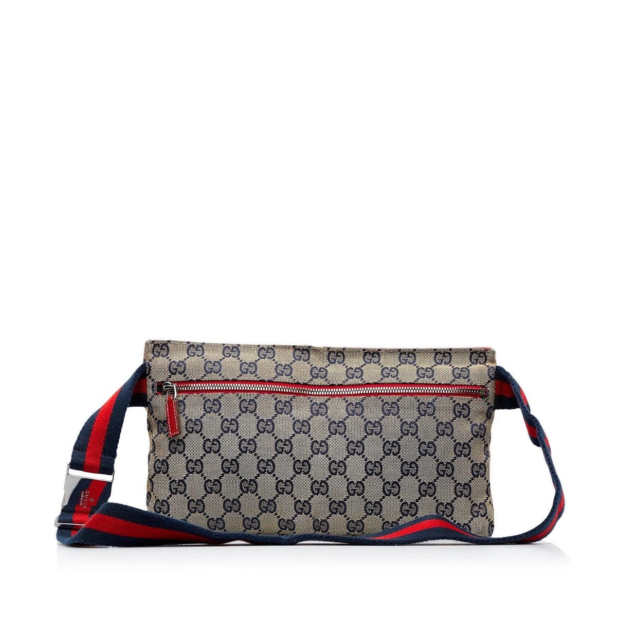 Gucci GG Canvas Web Double Pocket Belt Bag (SHG-HxqmuT)