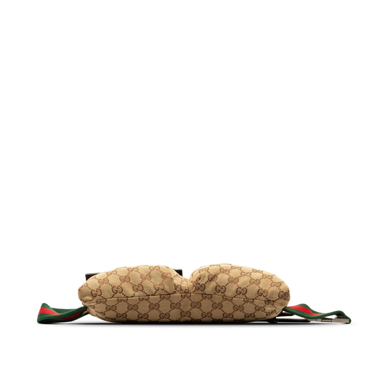 Gucci GG Canvas Web Double Pocket Belt Bag (SHG-aZbnST)