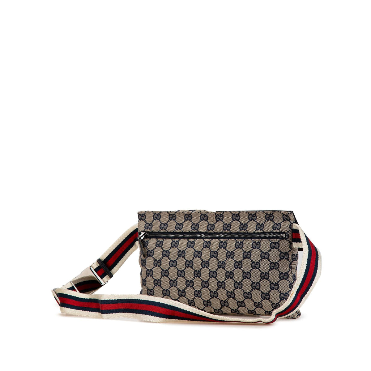 Gucci GG Canvas Web Double Pocket Belt Bag (SHG-C9Tytb)