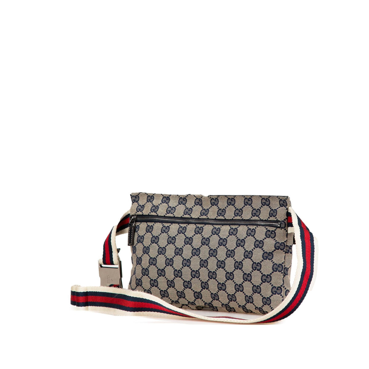 Gucci GG Canvas Web Double Pocket Belt Bag