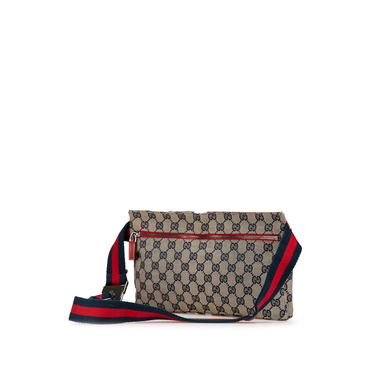 Gucci GG Canvas Web Double Pocket Belt Bag