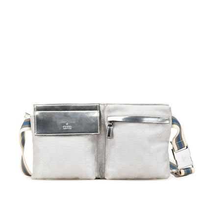 Gucci GG Canvas Web Double Pocket Belt Bag