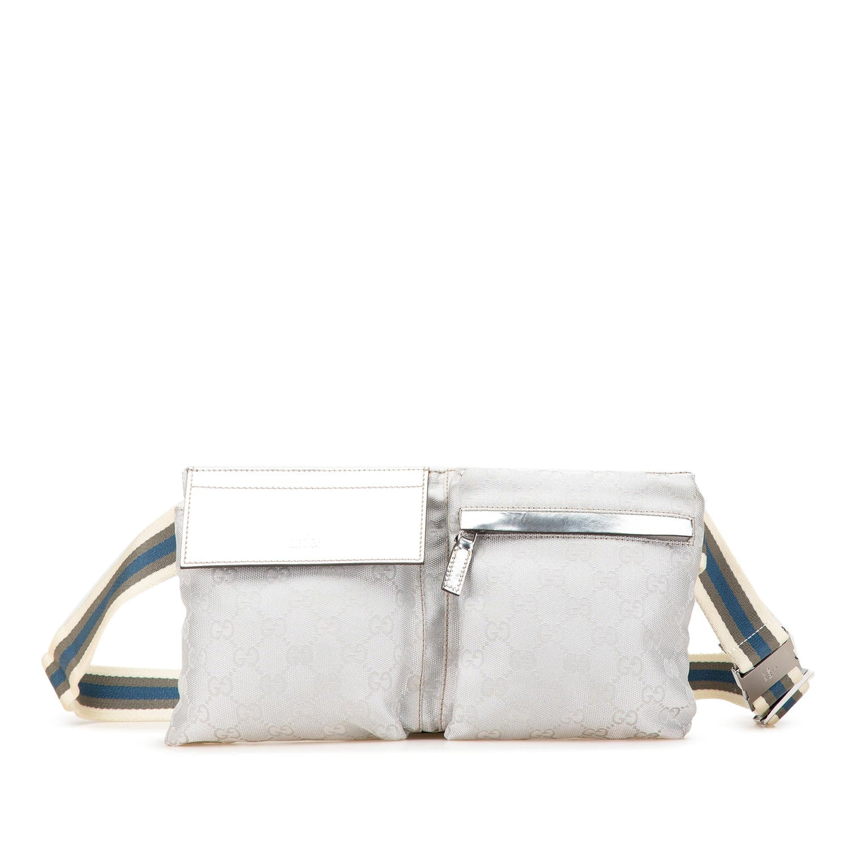 Gucci GG Canvas Web Double Pocket Belt Bag