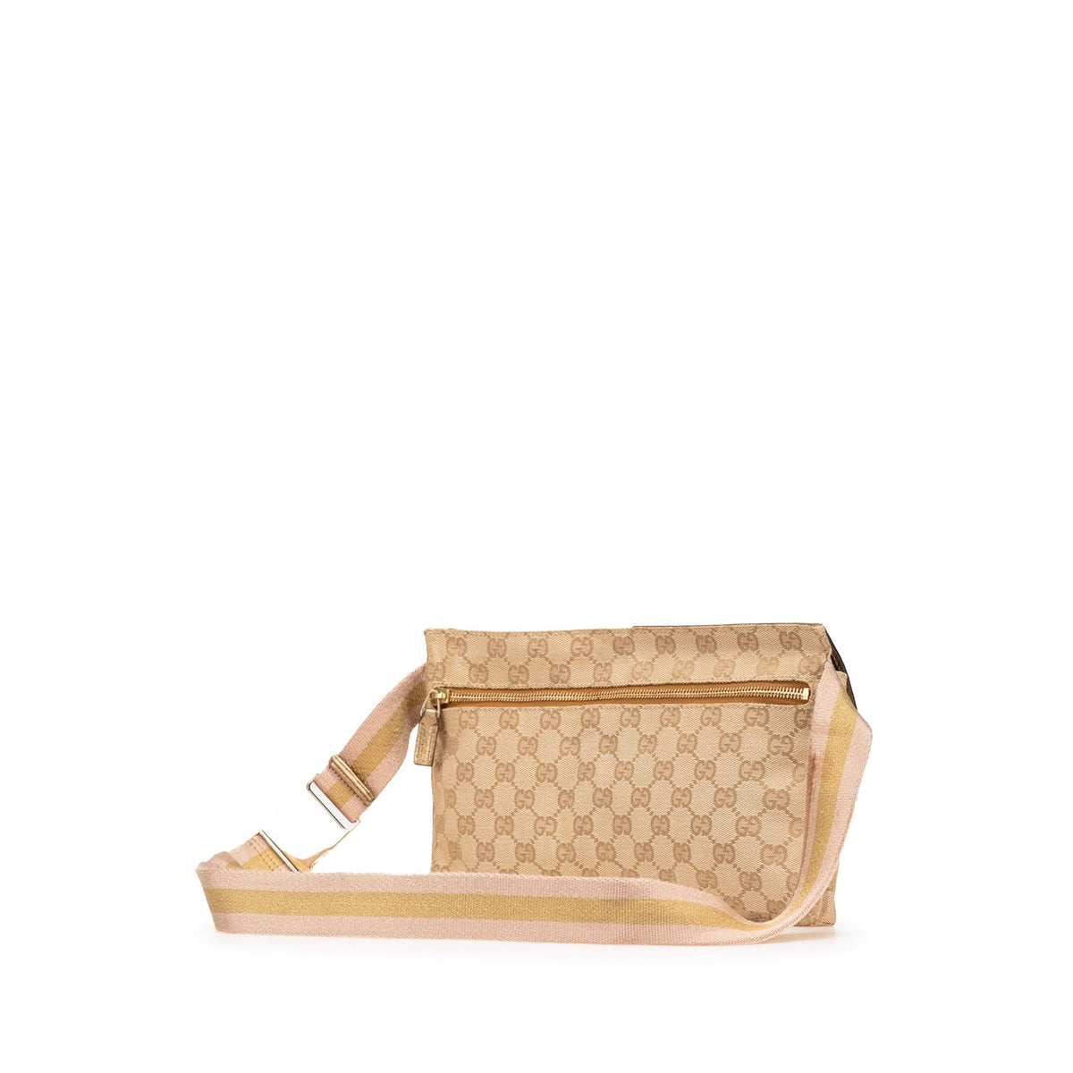 Gucci GG Canvas Web Double Pocket Belt Bag