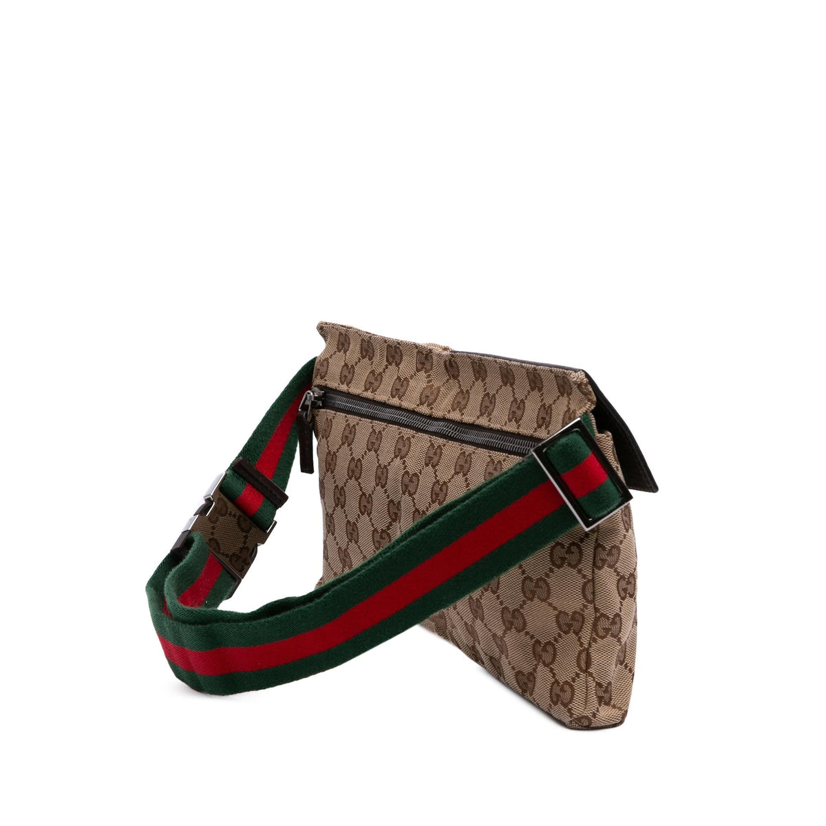 Gucci GG Canvas Web Double Pocket Belt Bag