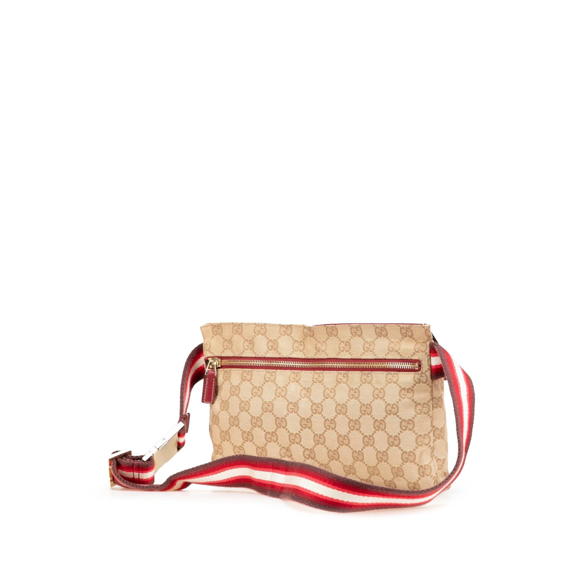 Gucci GG Canvas Web Double Pocket Belt Bag