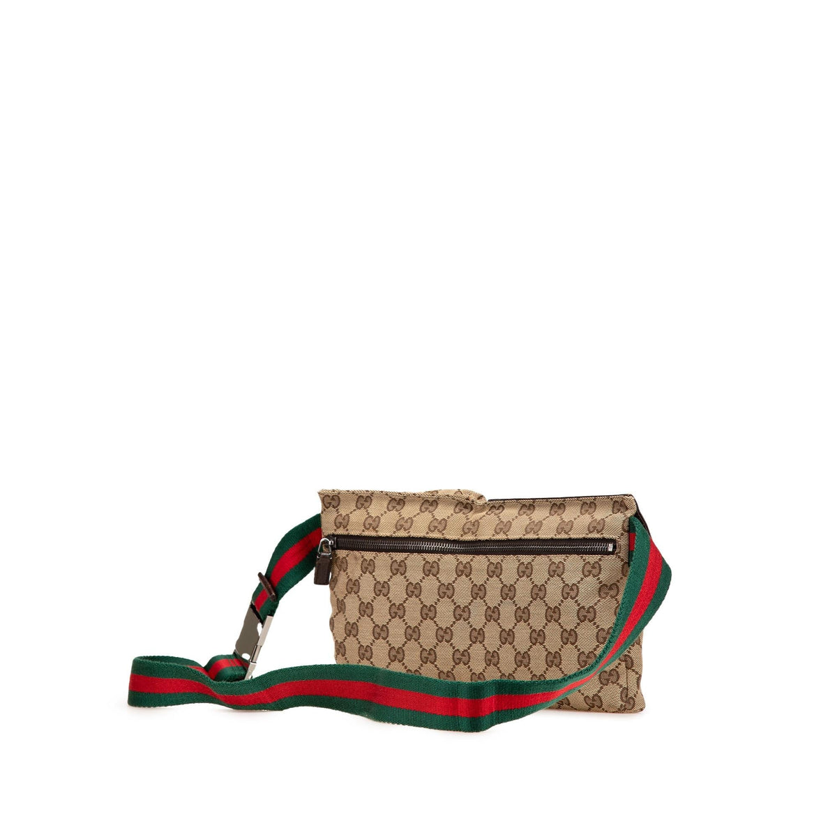 Gucci GG Canvas Web Double Pocket Belt Bag