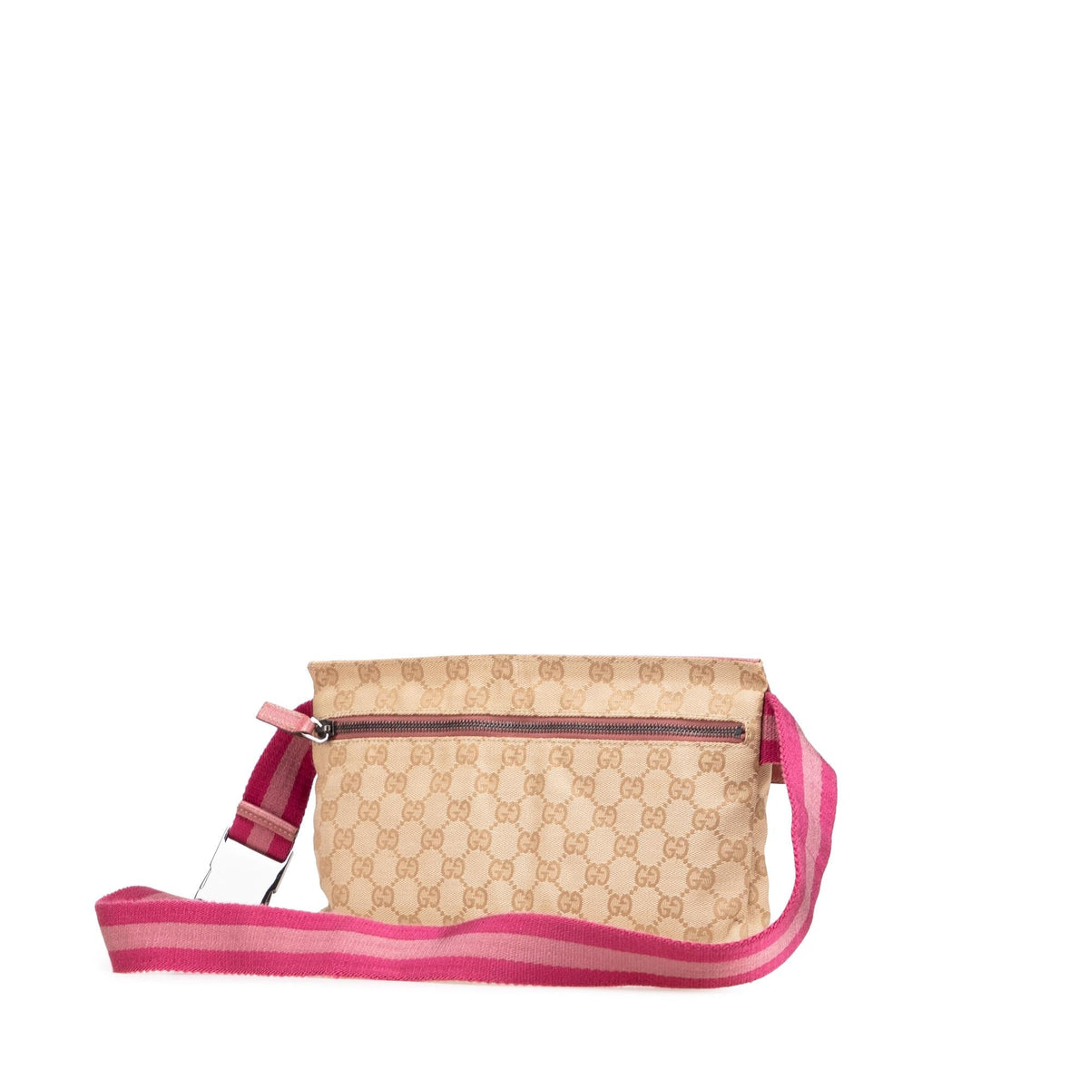 Gucci GG Canvas Web Double Pocket Belt Bag