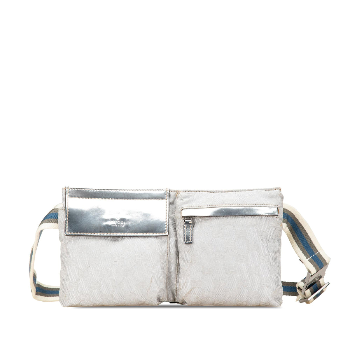 Gucci GG Canvas Web Double Pocket Belt Bag