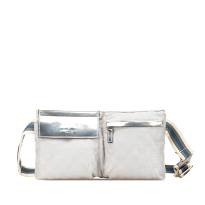 Gucci GG Canvas Web Double Pocket Belt Bag