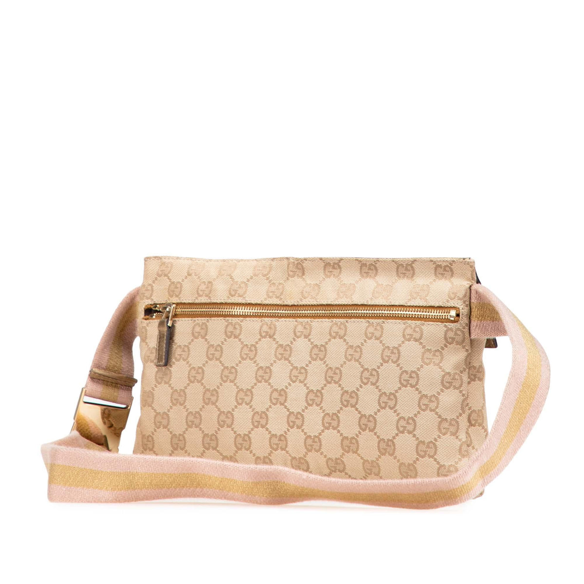 Gucci GG Canvas Web Double Pocket Belt Bag
