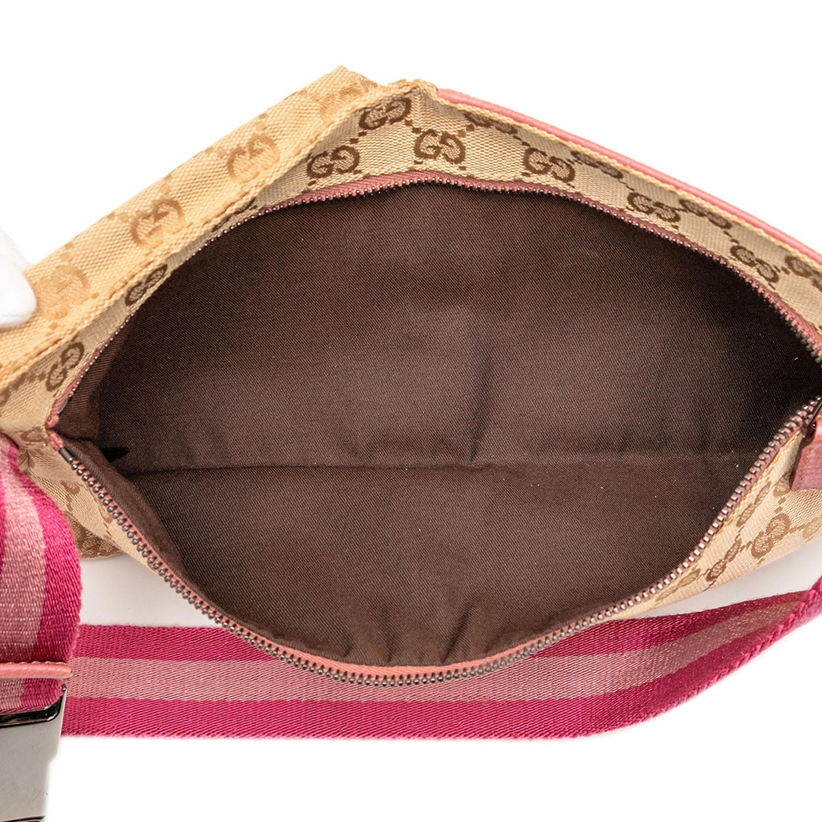 Gucci GG Canvas Web Double Pocket Belt Bag