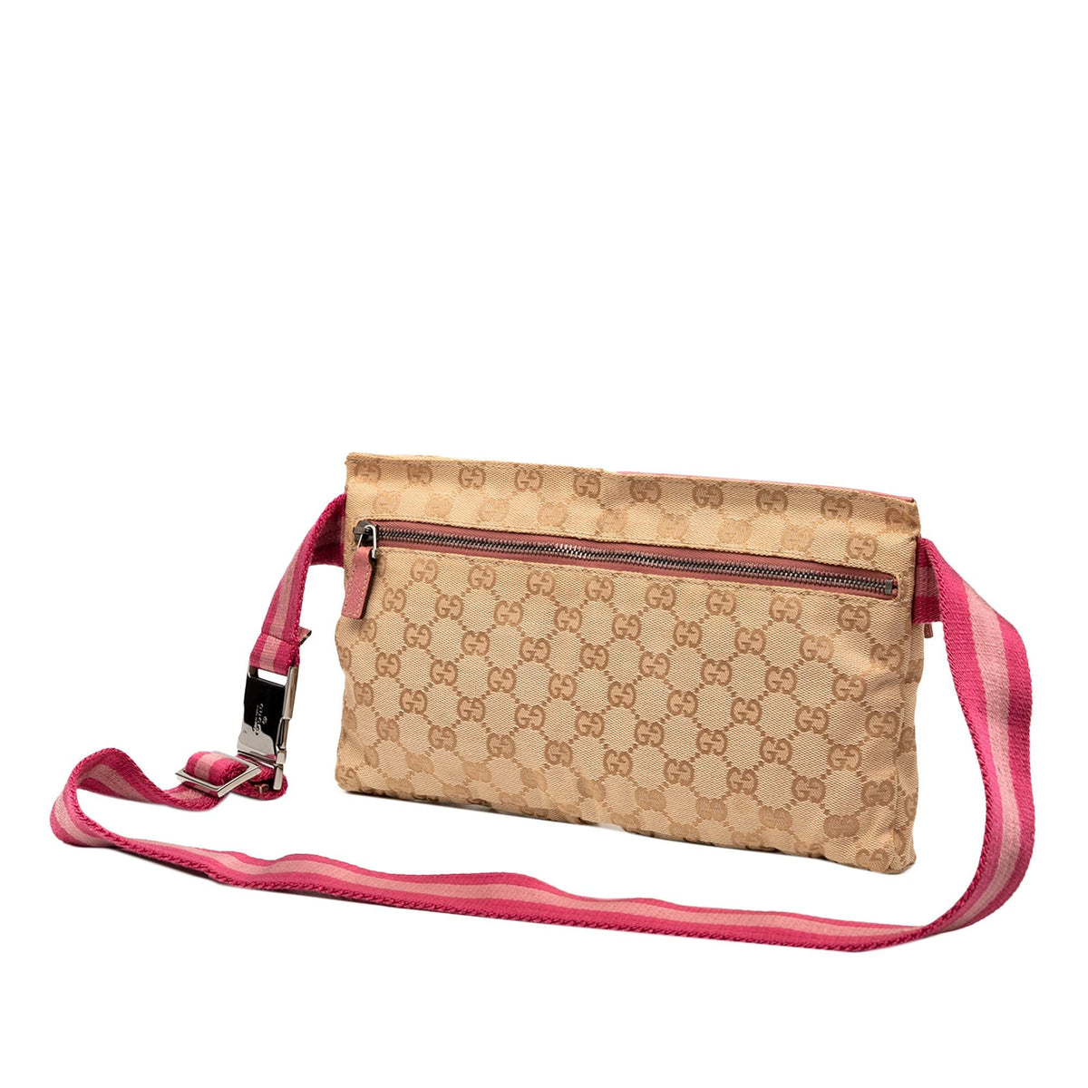 Gucci GG Canvas Web Double Pocket Belt Bag