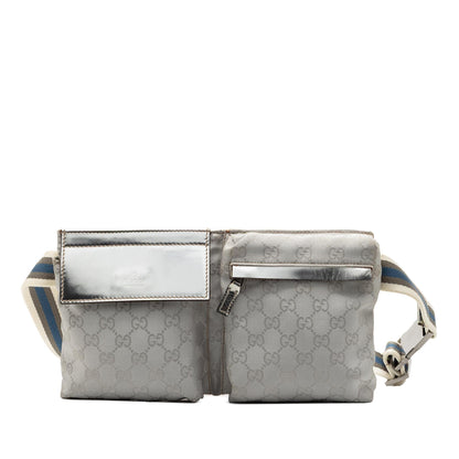 Gucci GG Canvas Web Double Pocket Belt Bag