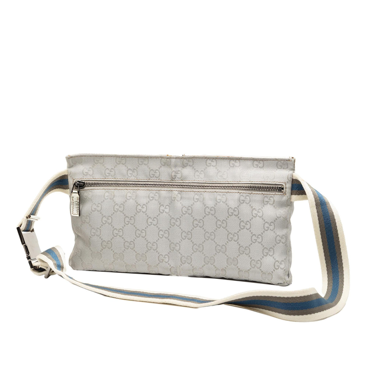 Gucci GG Canvas Web Double Pocket Belt Bag