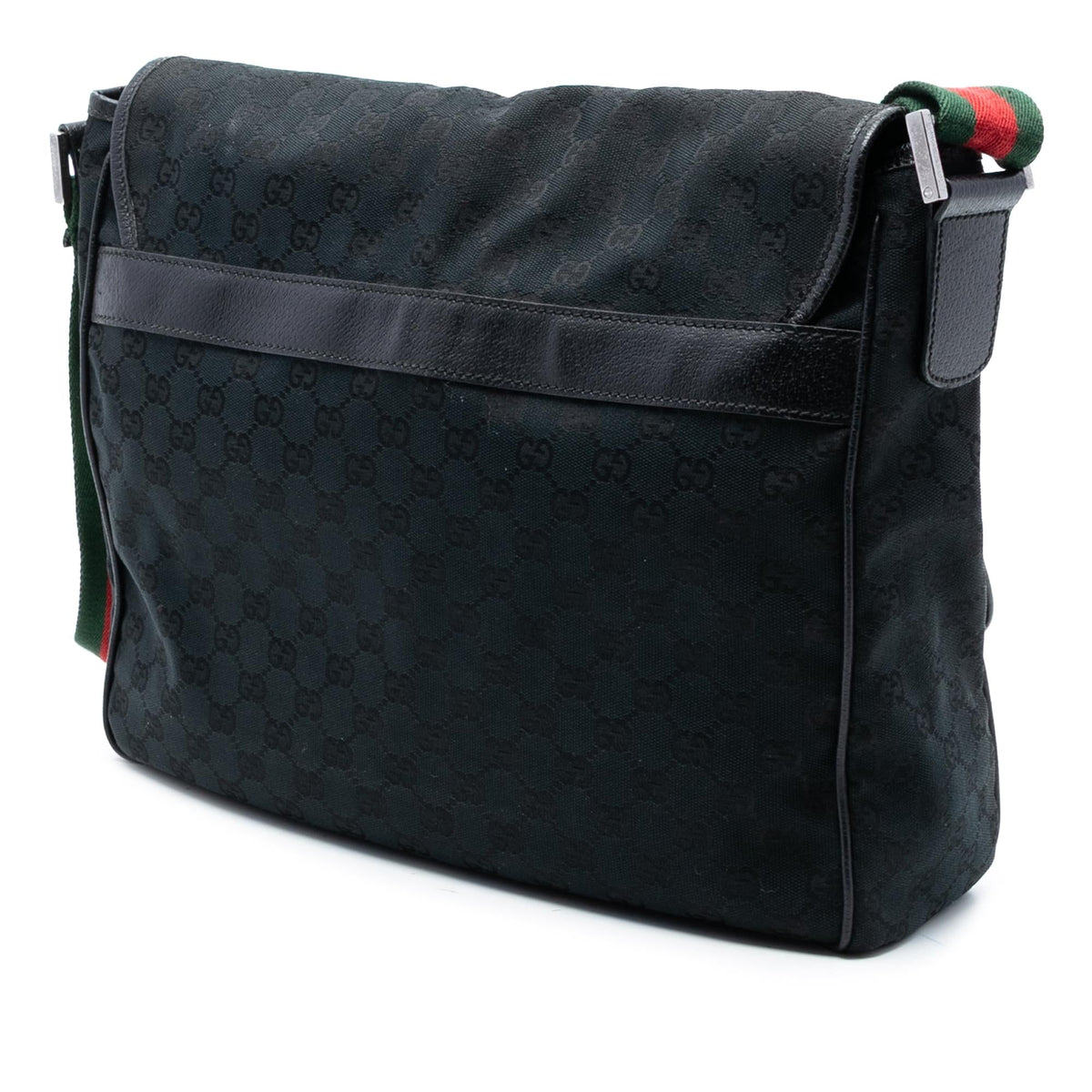 Gucci GG Canvas Web Flap Messenger Bag