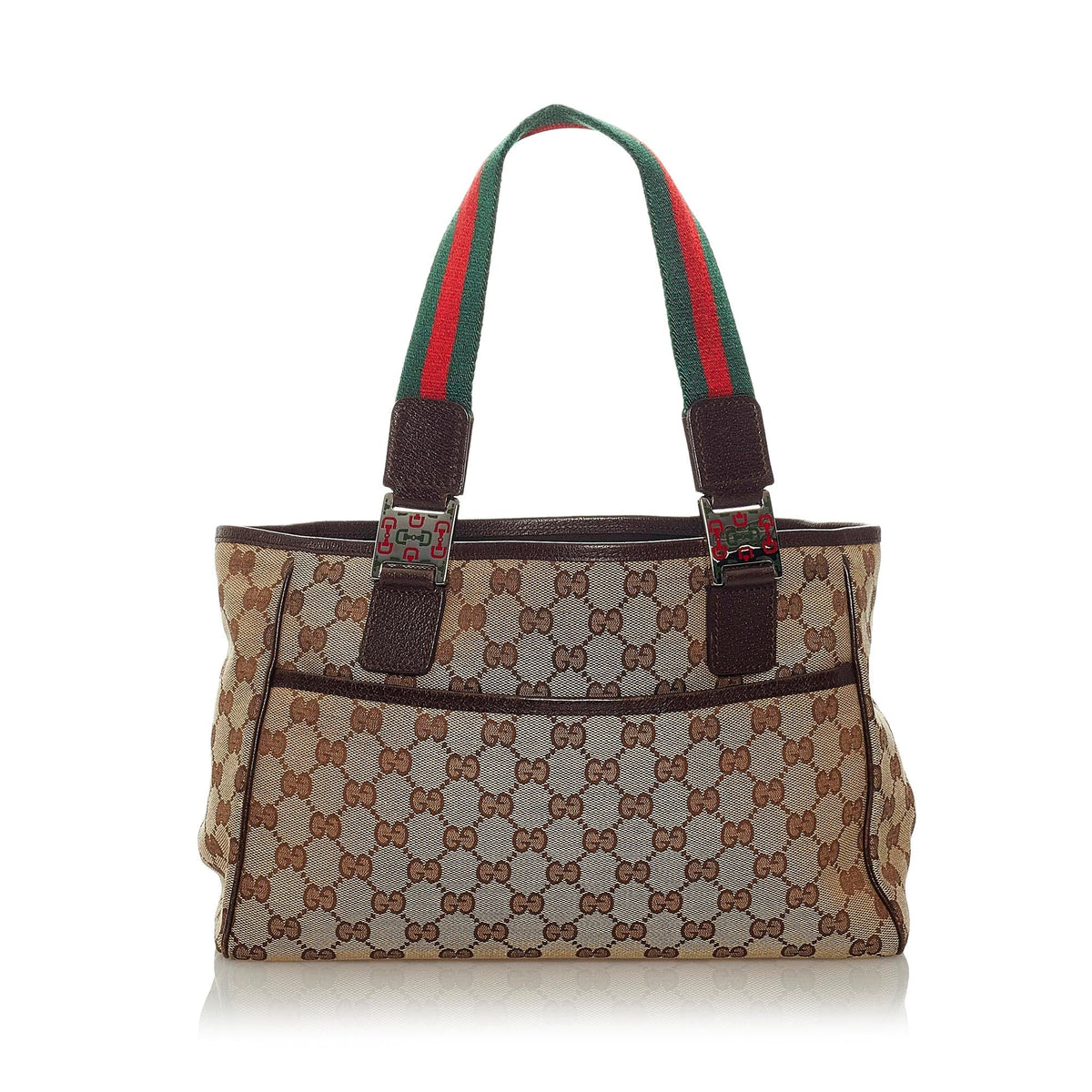 Gucci GG Canvas Web Handbag (SHG-29367)