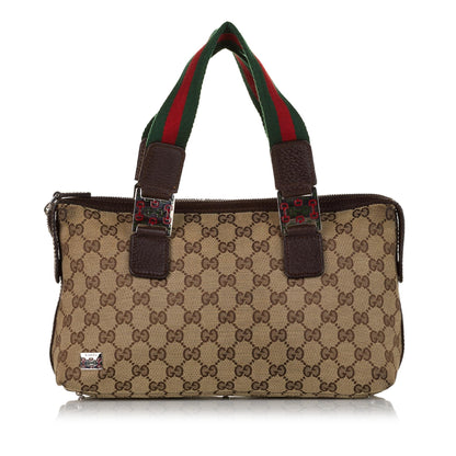 Gucci GG Canvas Web Handbag (SHG-34424)