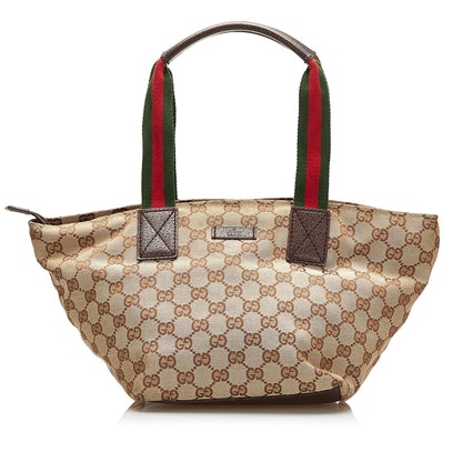 Gucci GG Canvas Web Handbag (SHG-35590)