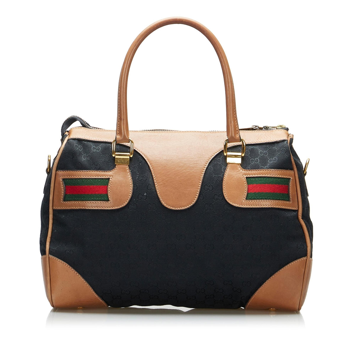 Gucci GG Canvas Web Handbag (SHG-k9W5m6)