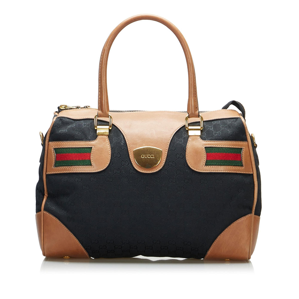 Gucci GG Canvas Web Handbag (SHG-k9W5m6)