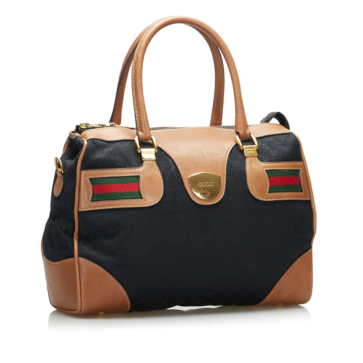Gucci GG Canvas Web Handbag (SHG-k9W5m6)