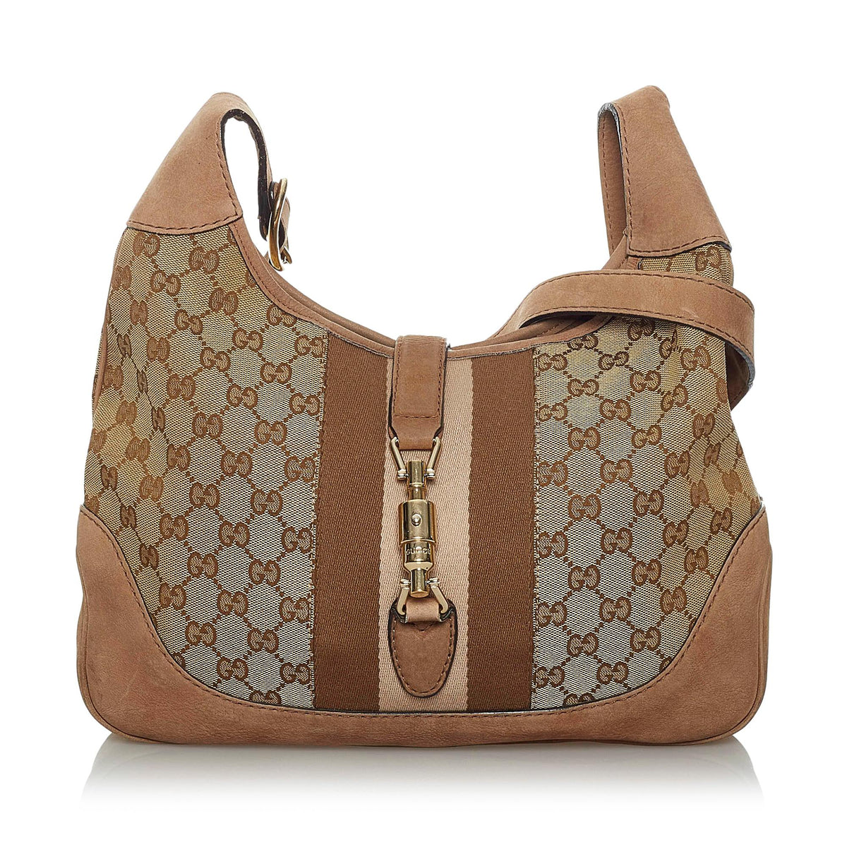 Gucci GG Canvas Web Jackie Crossbody Bag (SHG-33893)
