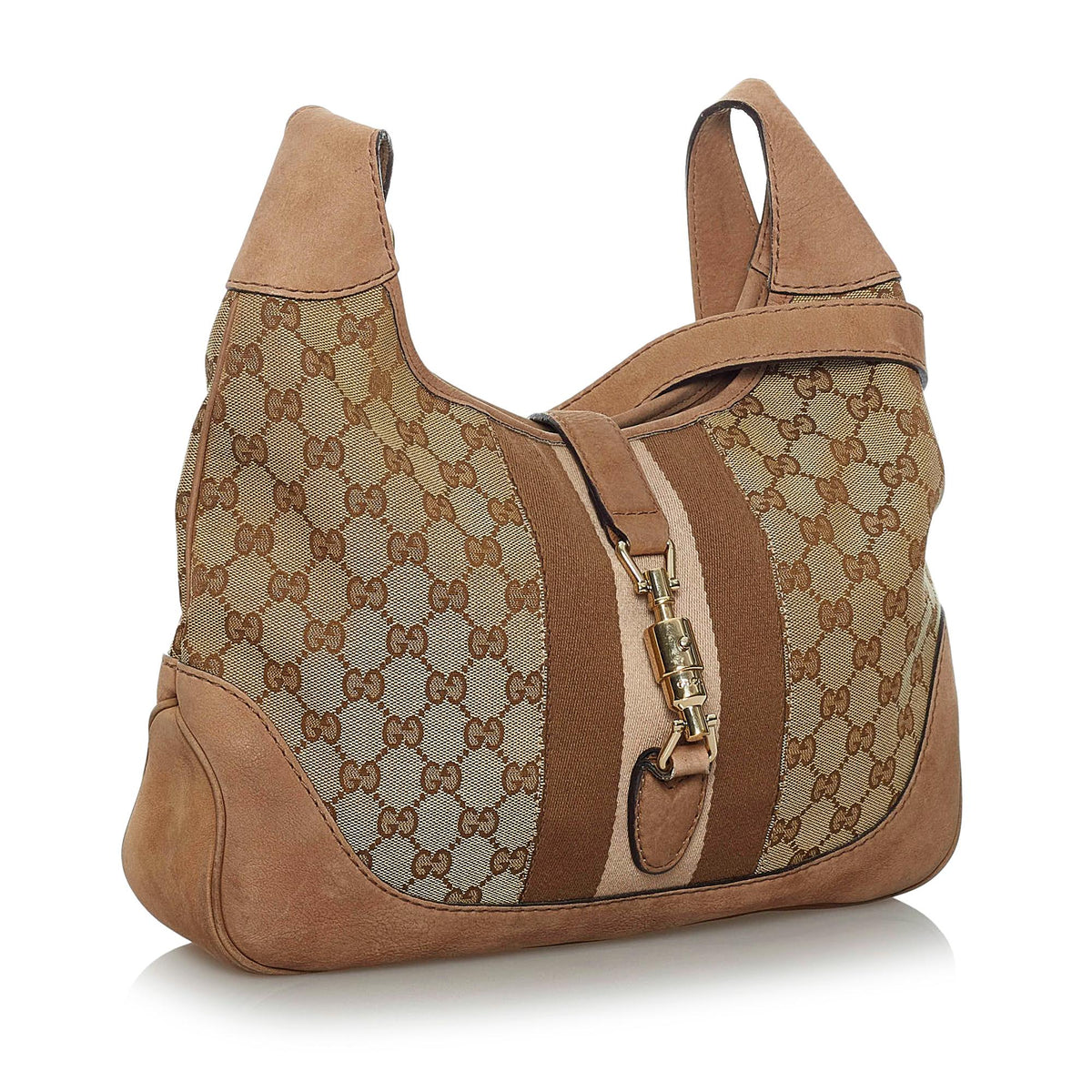 Gucci GG Canvas Web Jackie Crossbody Bag (SHG-33893)