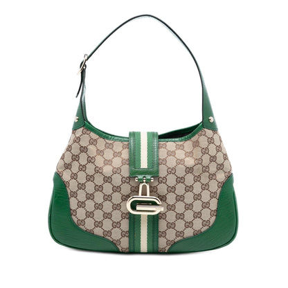 Gucci GG Canvas Web Junco Shoulder Bag