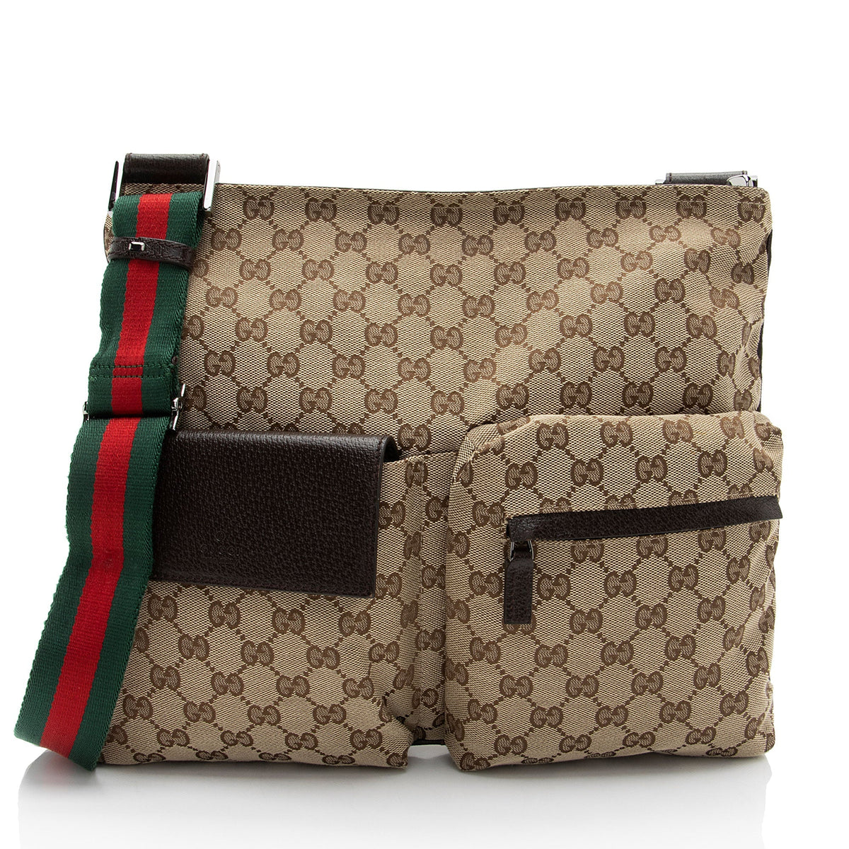 Gucci GG Canvas Web Medium Messenger (SHF-dVcIQ1)