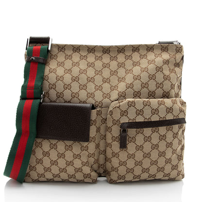 Gucci GG Canvas Web Medium Messenger (SHF-dVcIQ1)