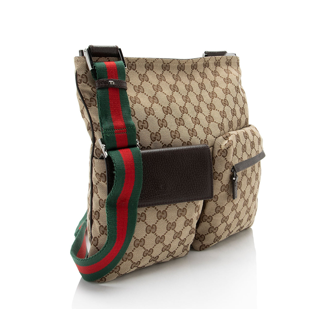 Gucci GG Canvas Web Medium Messenger (SHF-dVcIQ1)