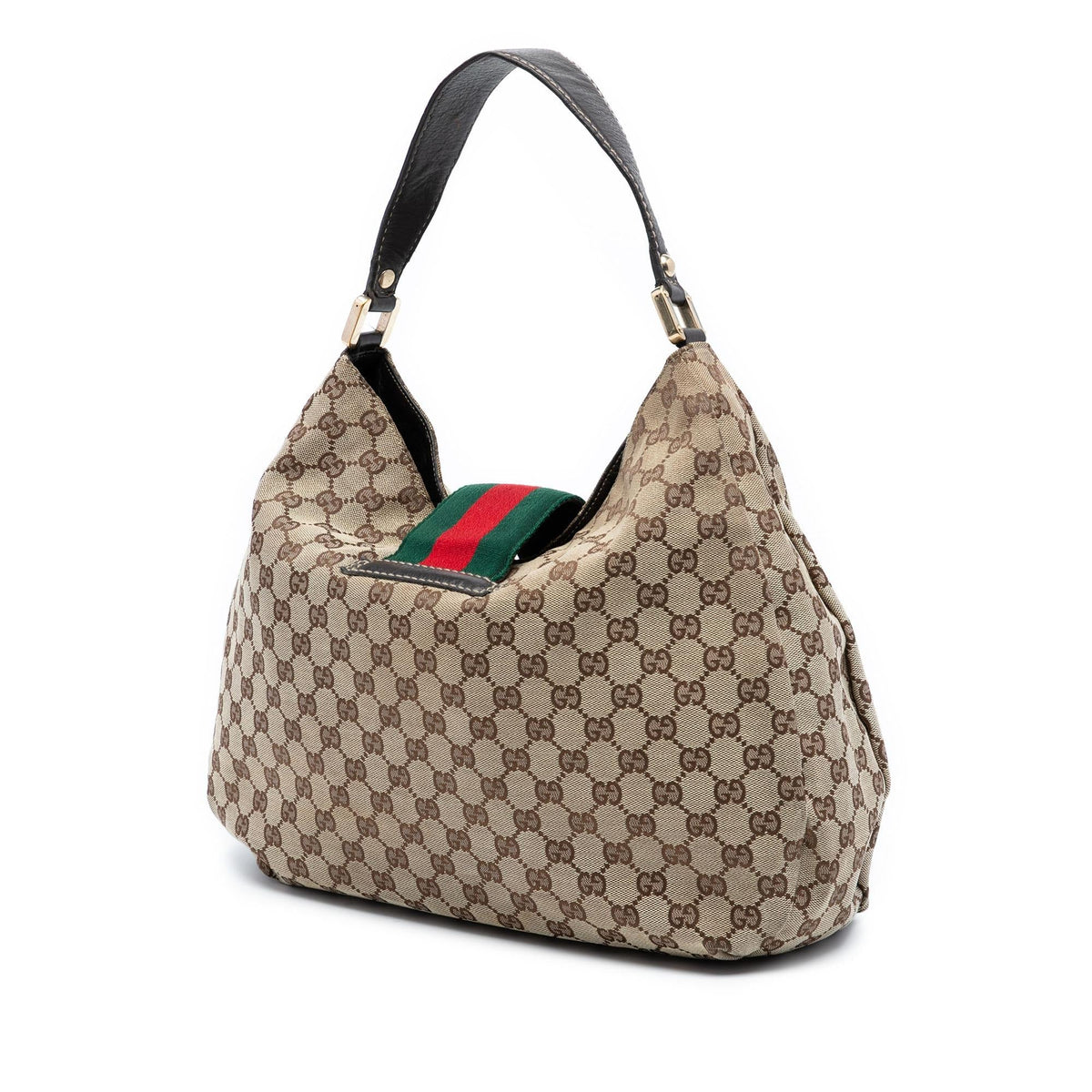 Gucci GG Canvas Web New Ladies Hobo