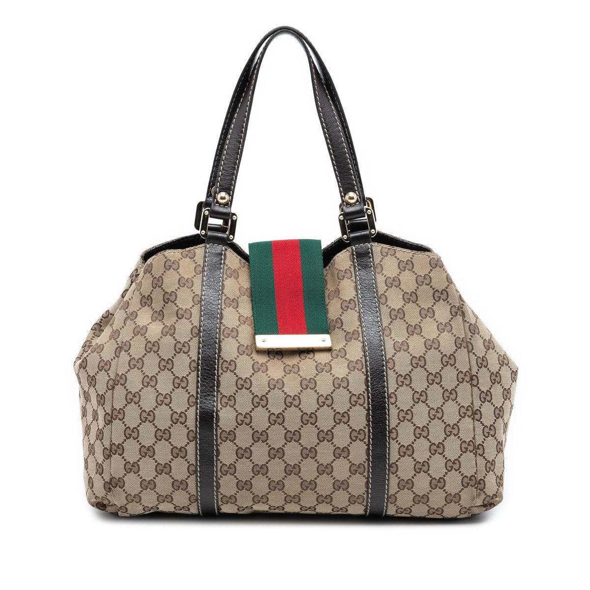 Gucci GG Canvas Web New Ladies Tote