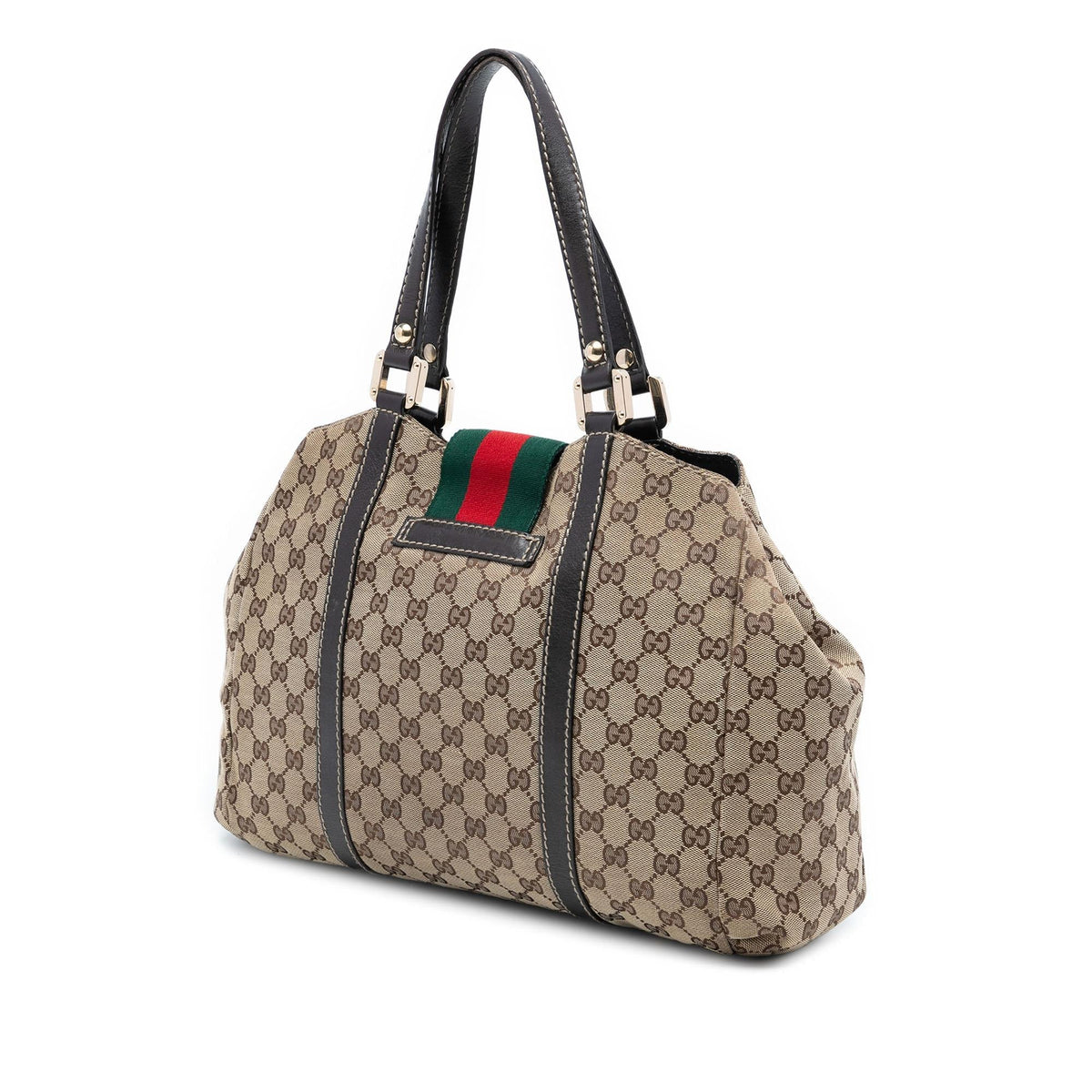 Gucci GG Canvas Web New Ladies Tote