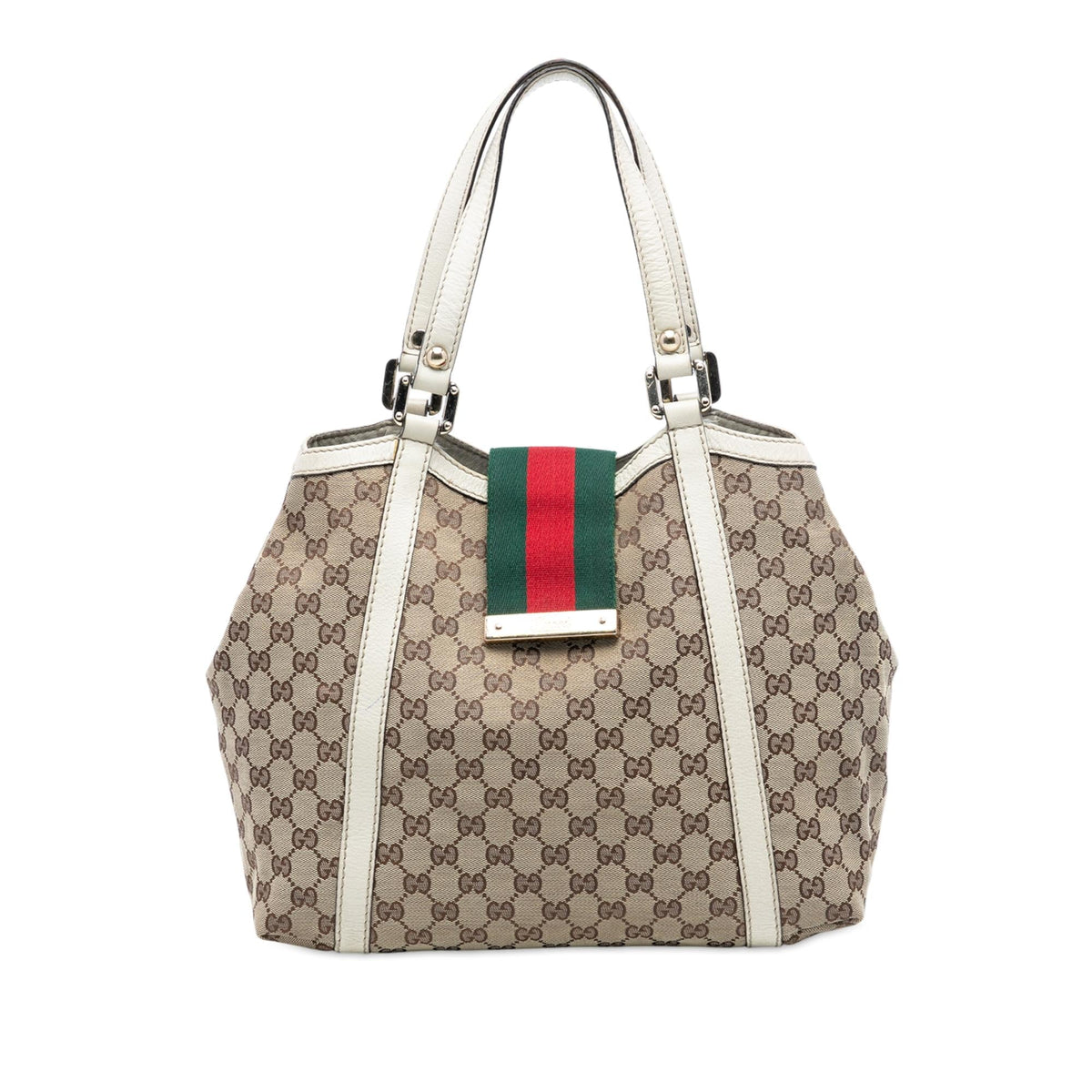 Gucci GG Canvas Web New Ladies Tote