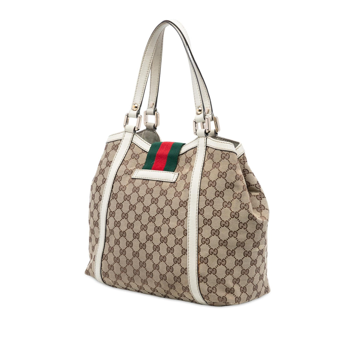 Gucci GG Canvas Web New Ladies Tote