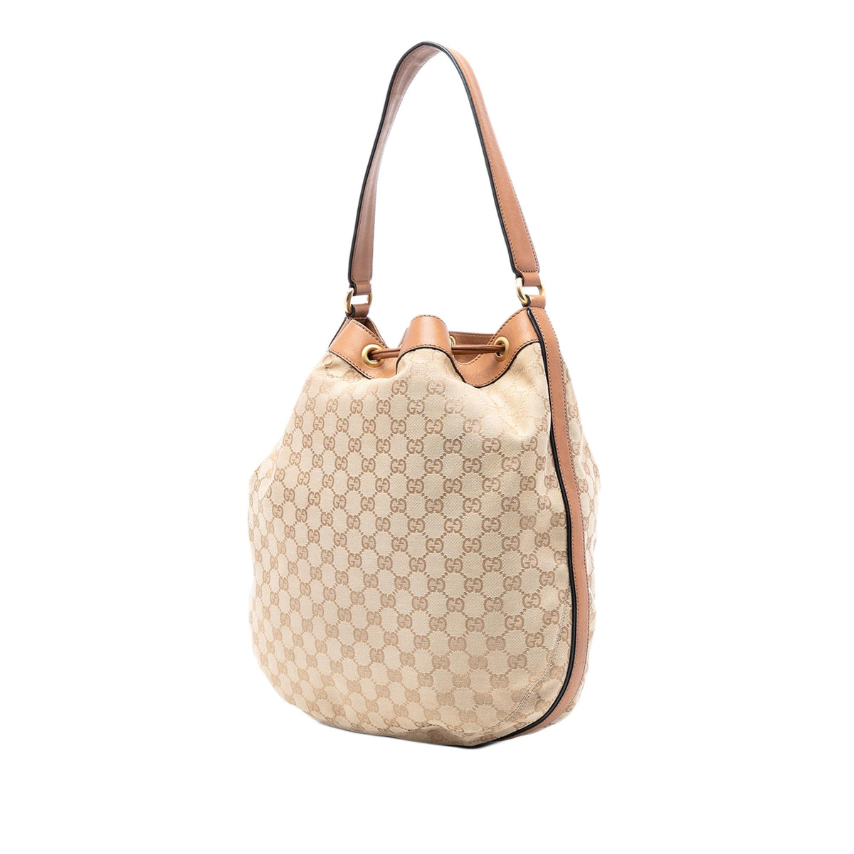 Gucci GG Canvas Web Rania Drawstring Hobo