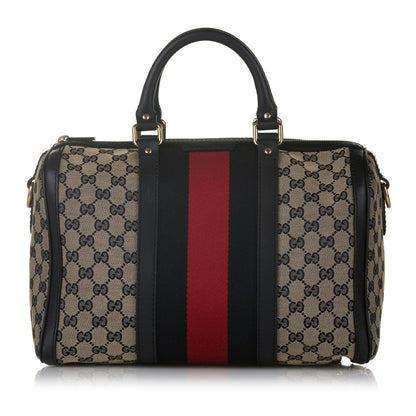 Gucci GG Canvas Web Satchel (SHG-33025)